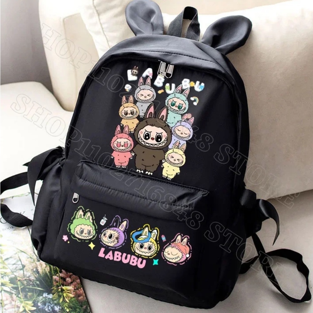 Black Cartoon Character Backpack - image 2